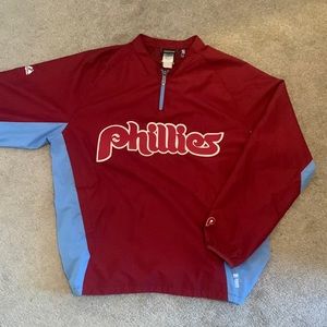 Cooperstown vintage Phillies, quarter zip jacket